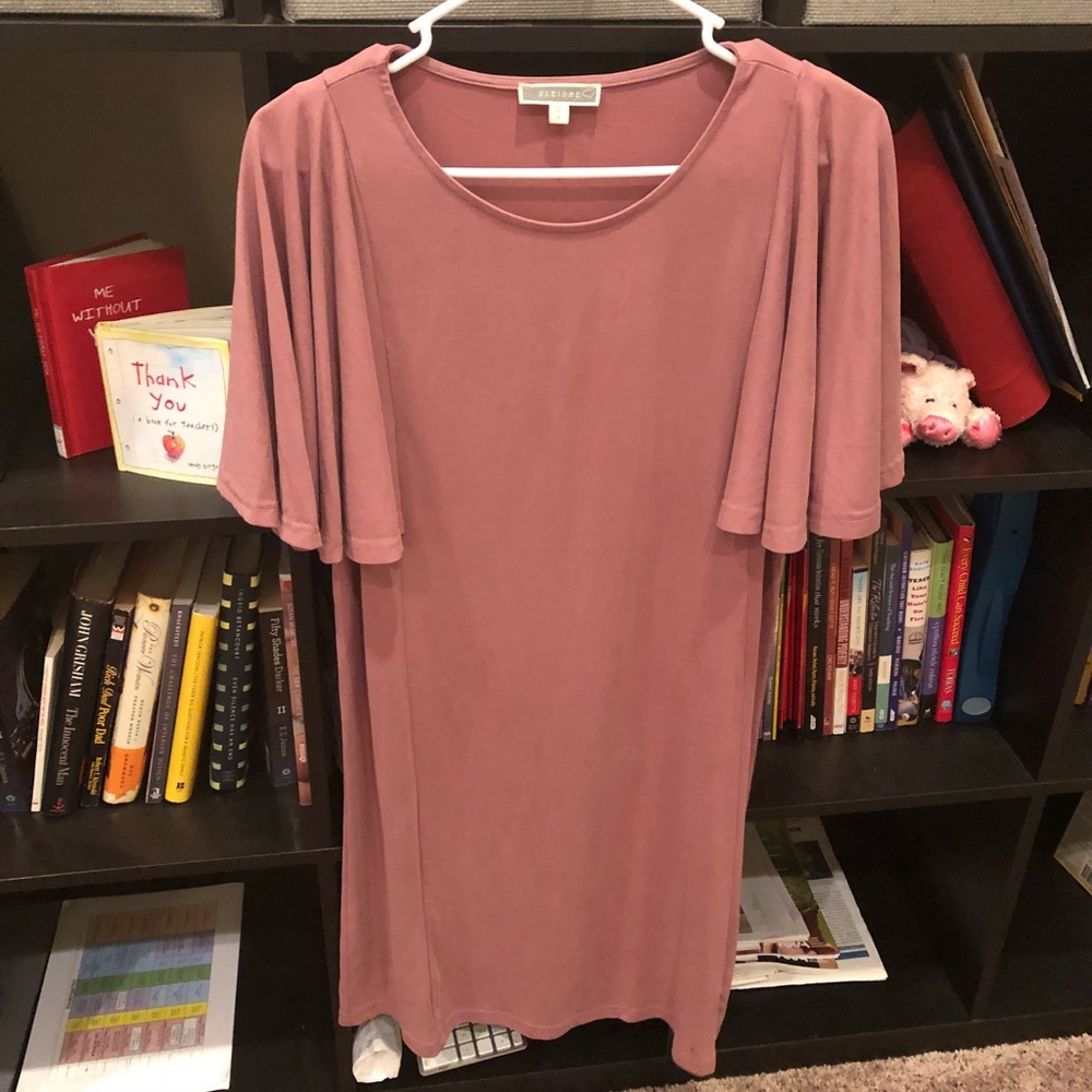 Mauve short sleeve dress